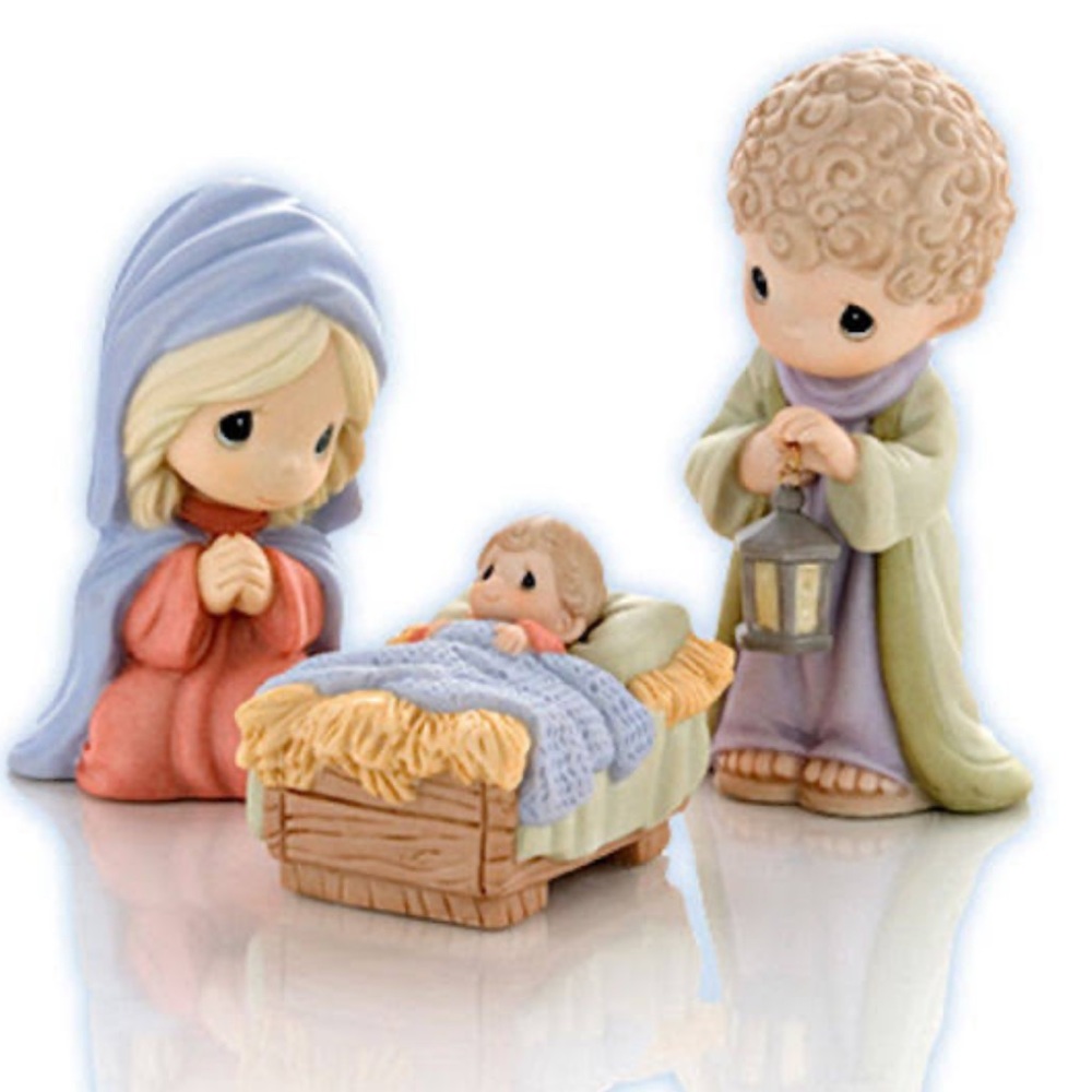 ⭐️ Precious Moments 2007 “Come Let Us Adore Him” 3 pc Nativity Set ⭐️